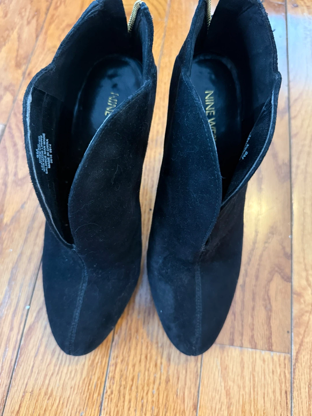 Nine West Black Suede Ankle Boots - Size 9M - photo 2