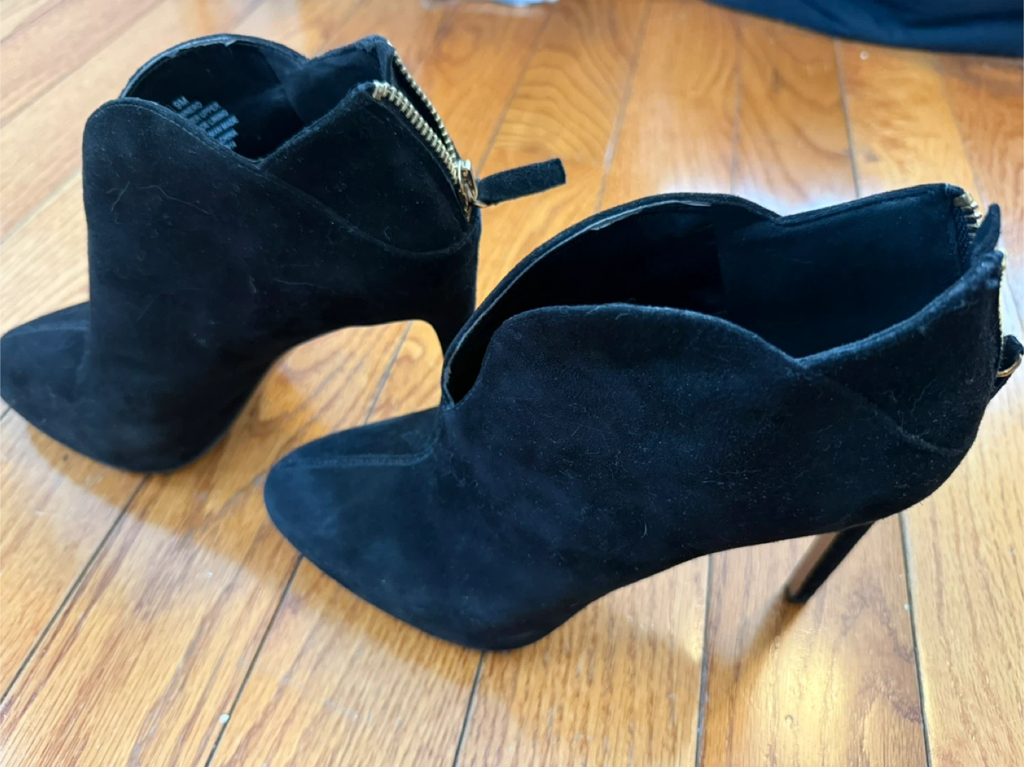 Nine West Black Suede Ankle Boots - Size 9M - photo 3