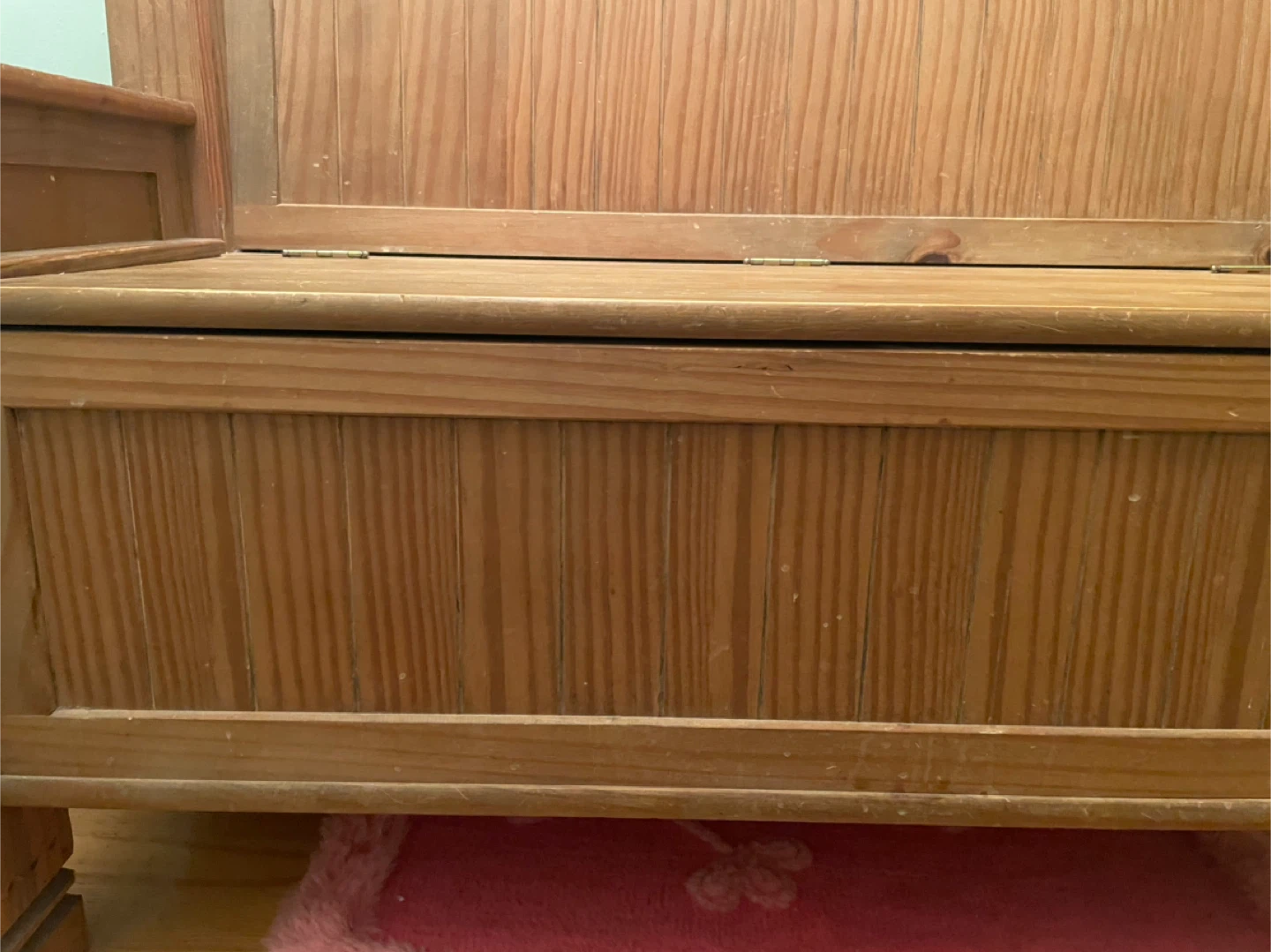 Wooden Storage Bench with Lid