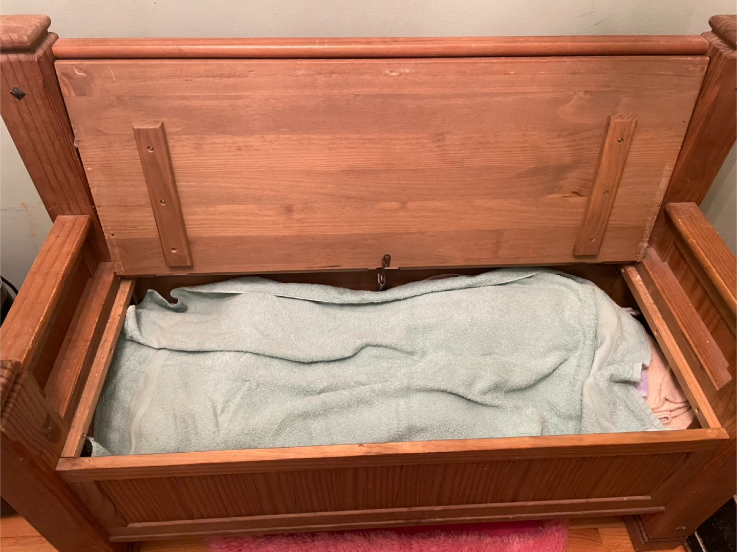 Wooden Storage Bench with Lid - photo 3