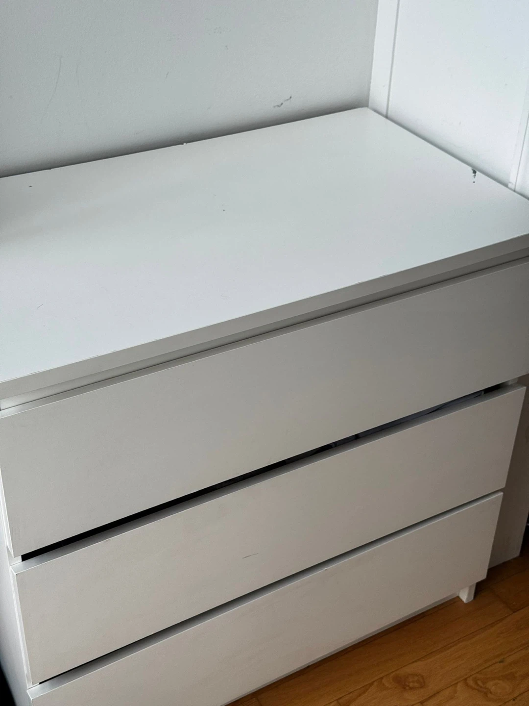 IKEA White 3-Drawer Dresser - photo 2