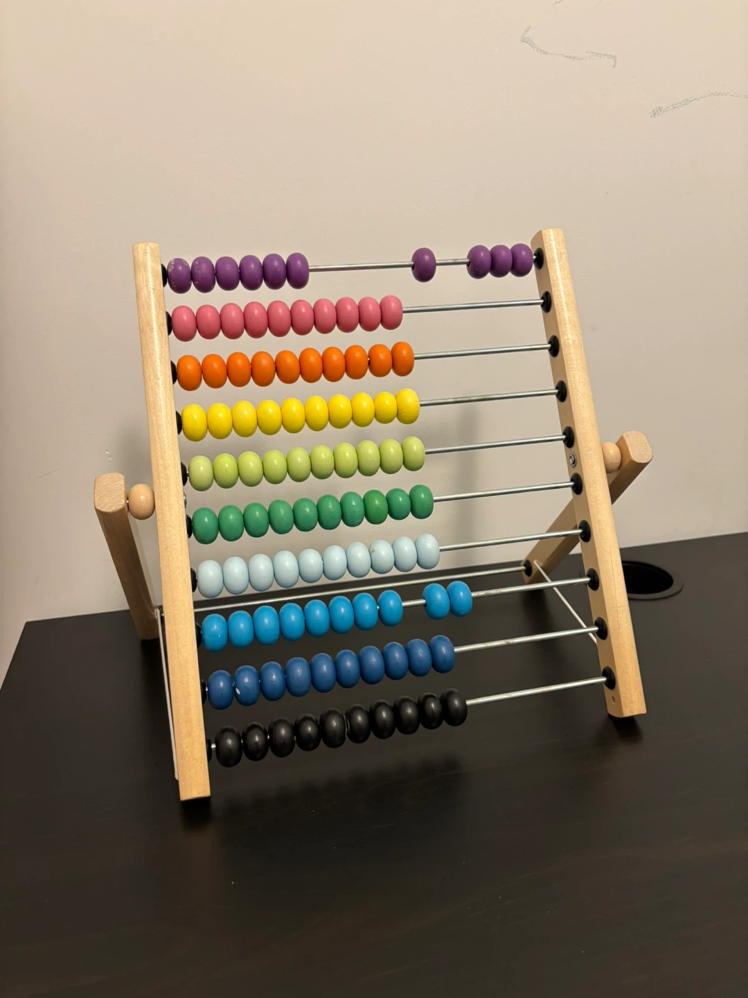 Wooden Abacus with Colorful Beads