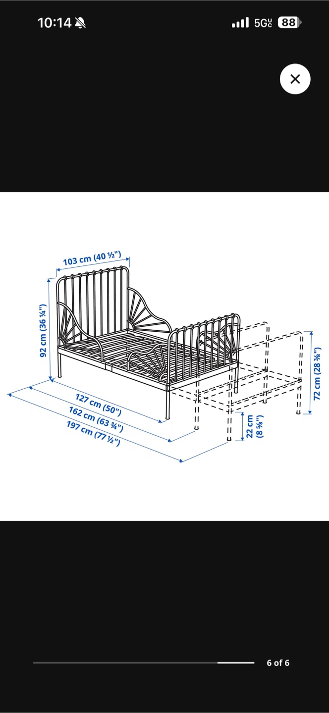 IKEA Pink Metal Toddler Bed Frame - photo 2