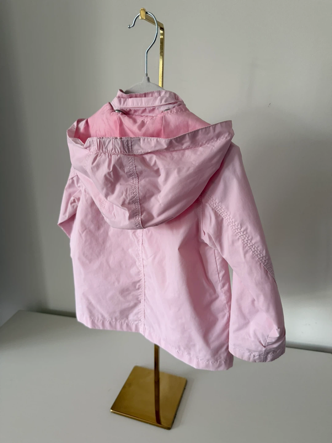 Pink hooded rain jacket - girls - baby / toddler - photo 4