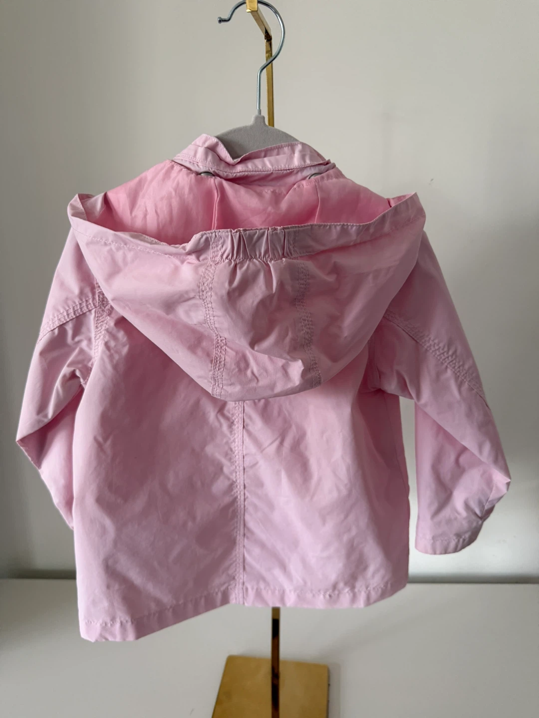 Pink hooded rain jacket - girls - baby / toddler - photo 5