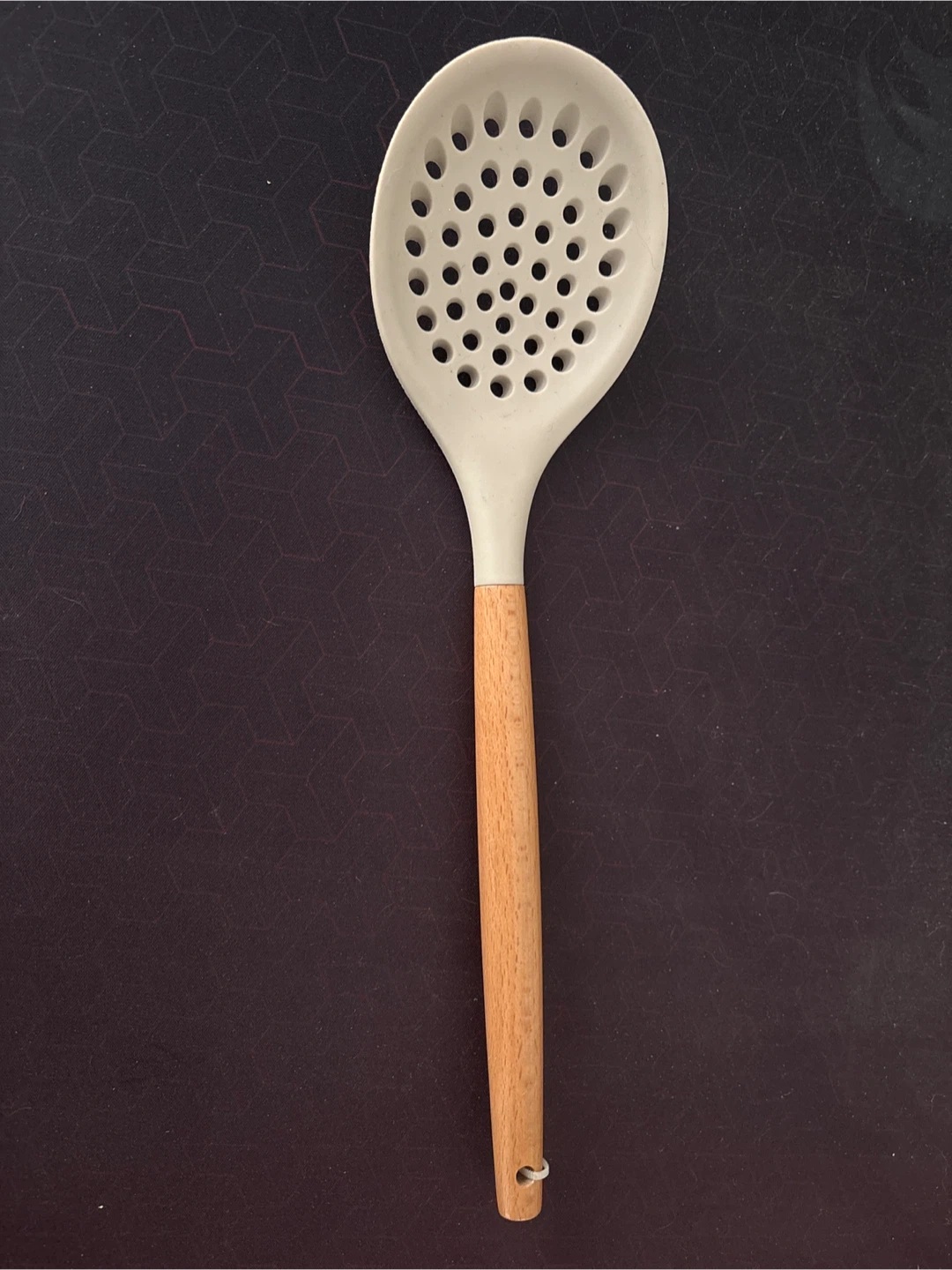 Slotted Silicon Spoon with Wooden Handle- New - photo 5