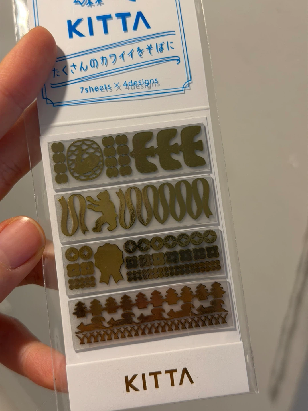 KITTA Transparent Masking Tape Stickers - Gold