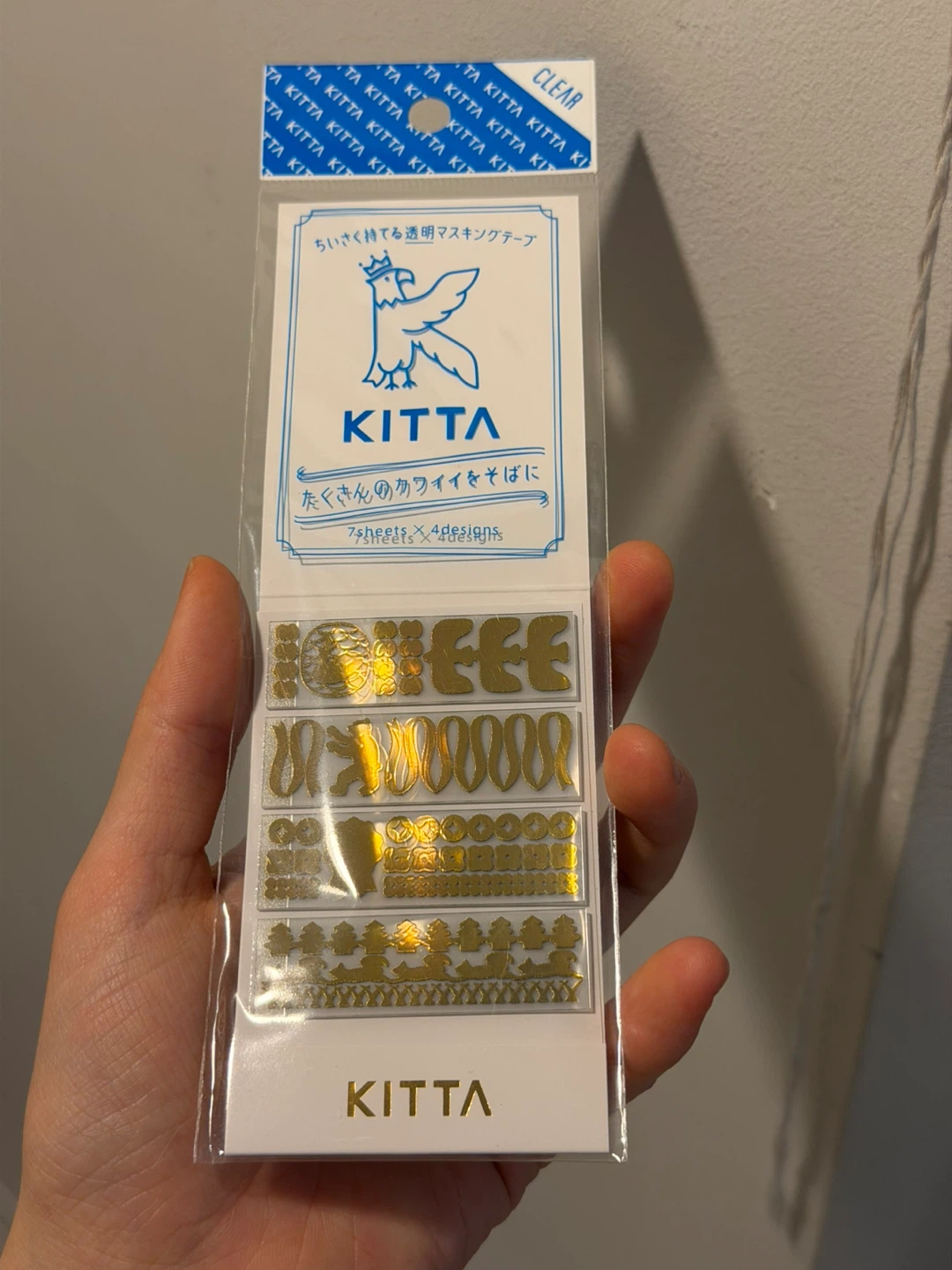 KITTA Transparent Masking Tape Stickers - Gold - photo 3