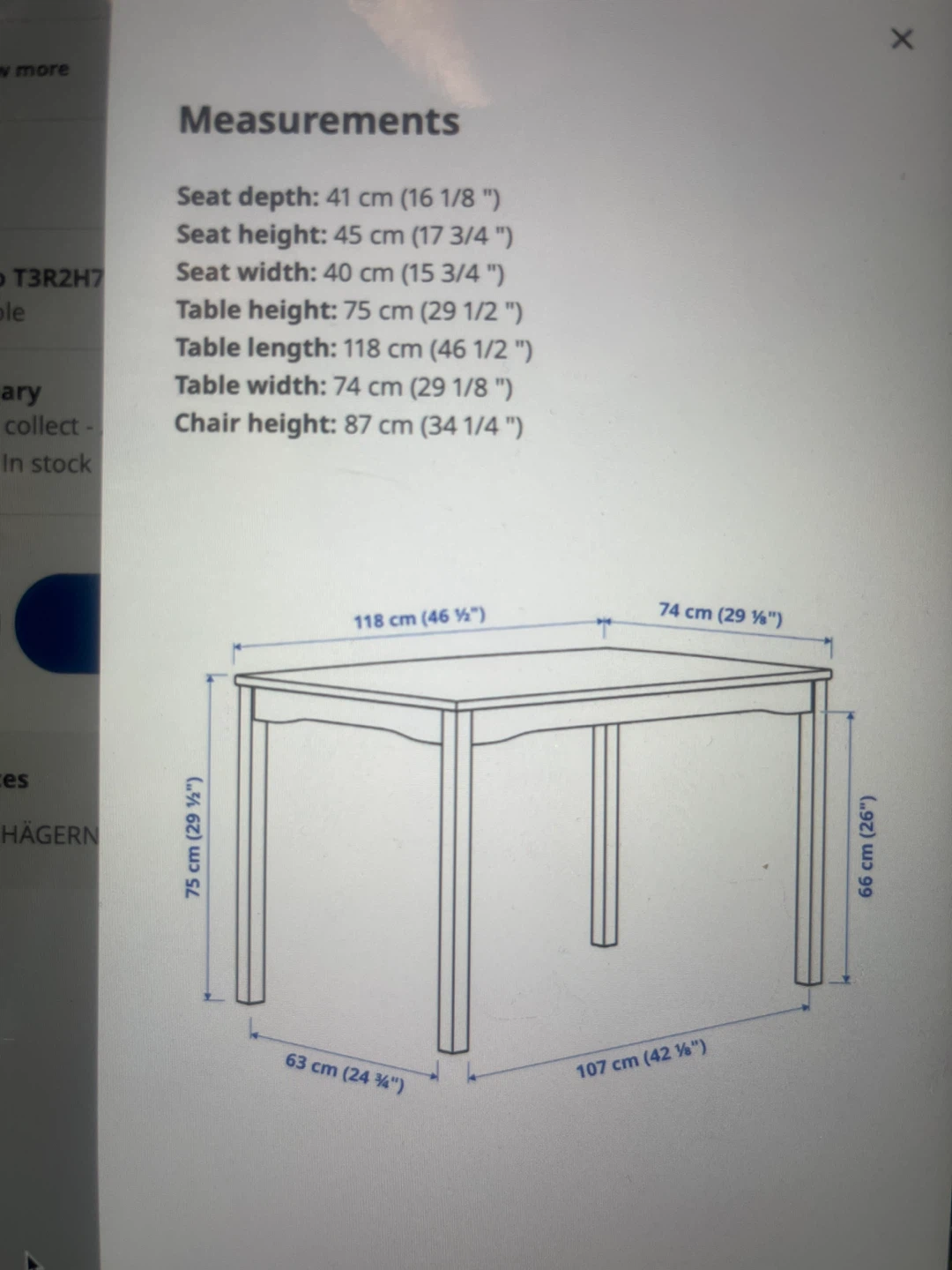 IKEA dining Table and 4 Chairs - photo 2