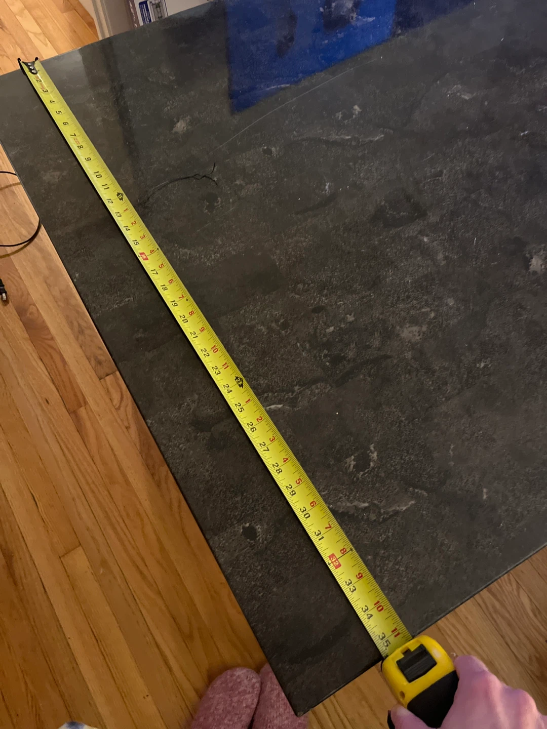 Dark Faux Marble Top Dining Table - photo 4
