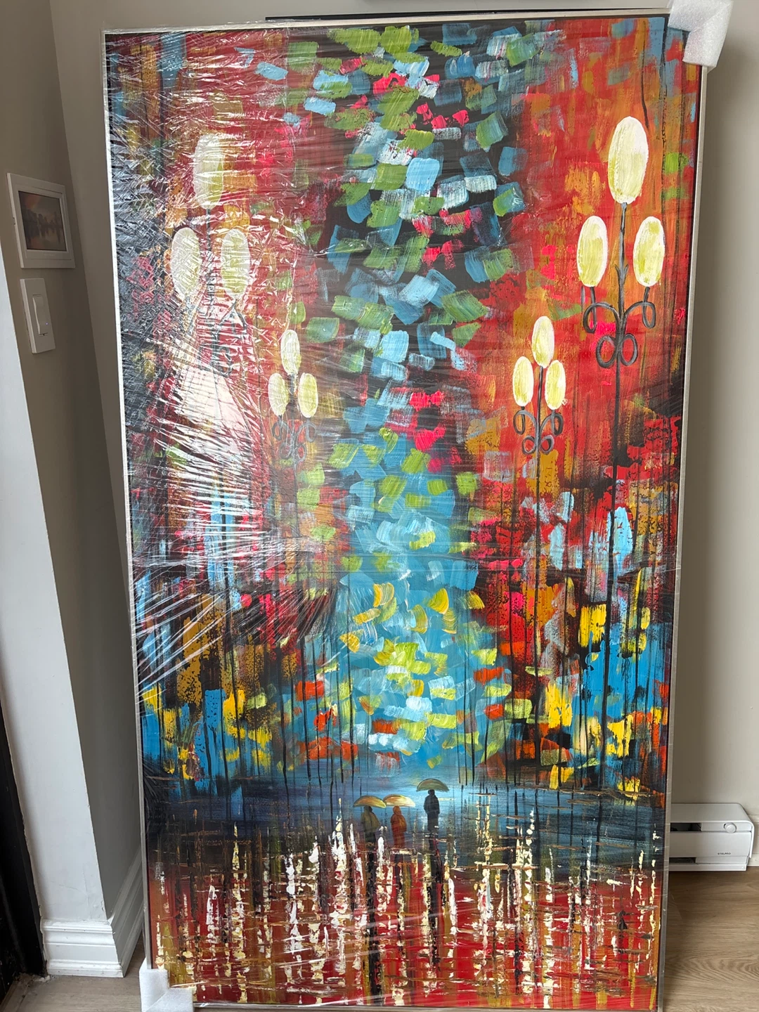 Abstract Cityscape Canvas Wall Art Painting
