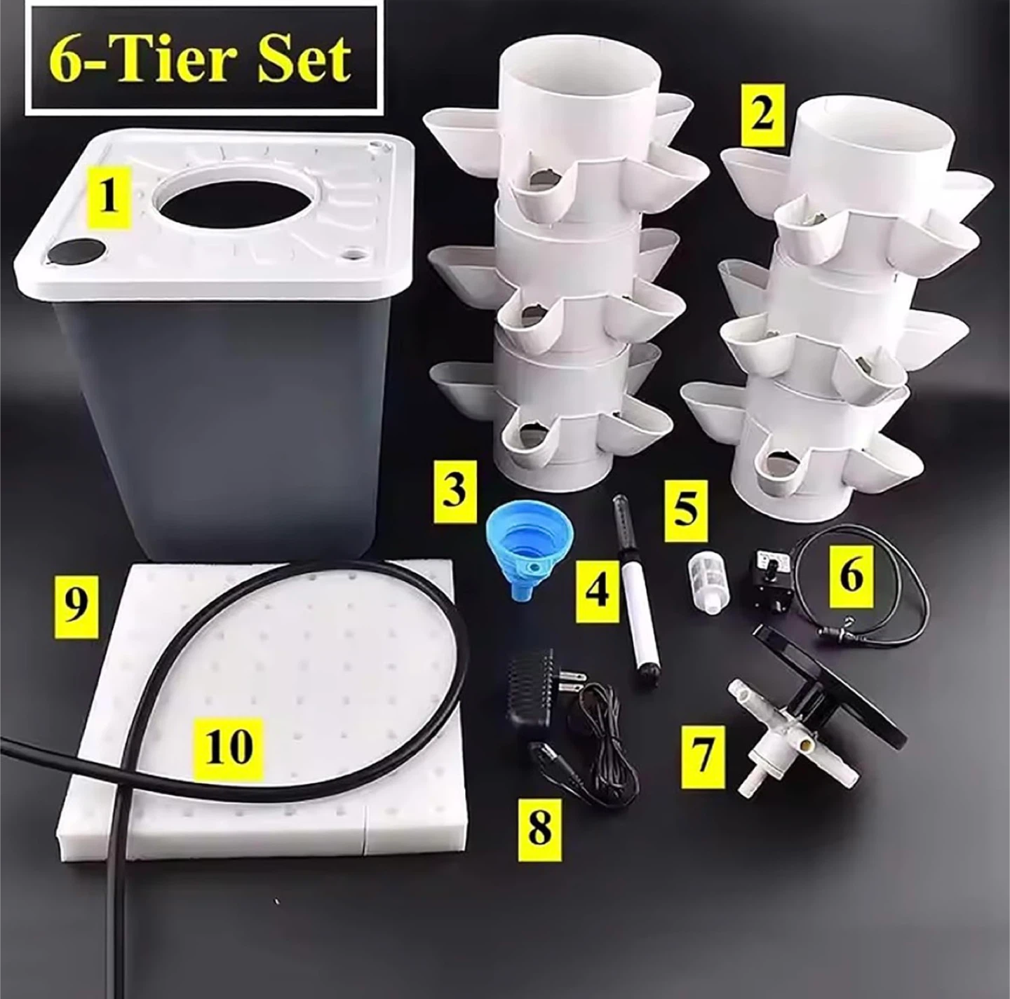 6-Tier Vertical Hydroponic Growing System for 25 Plants - photo 2