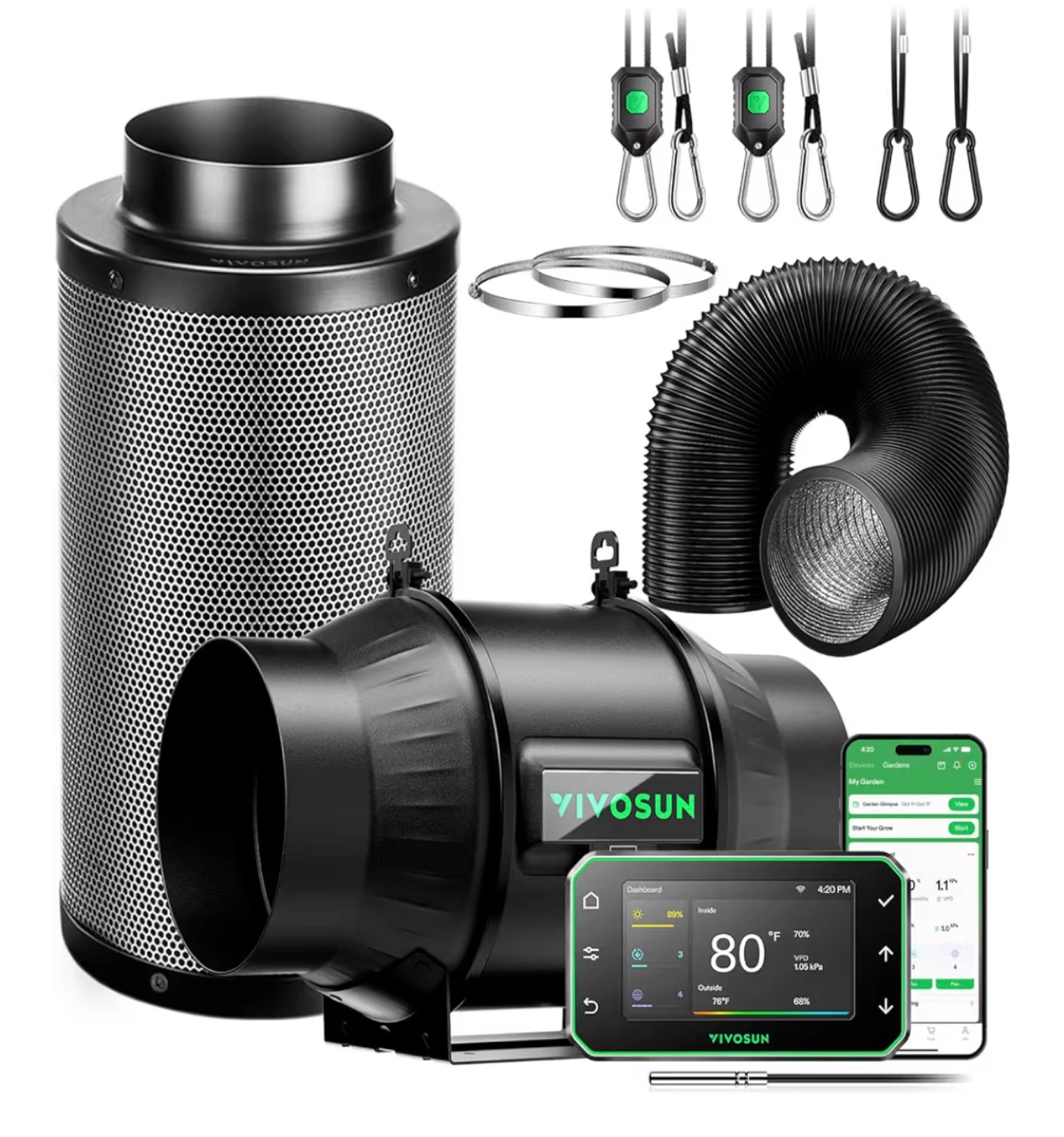 YOVOSUN PRO T6 6-inch Smart Inline Fan Kit - photo 2