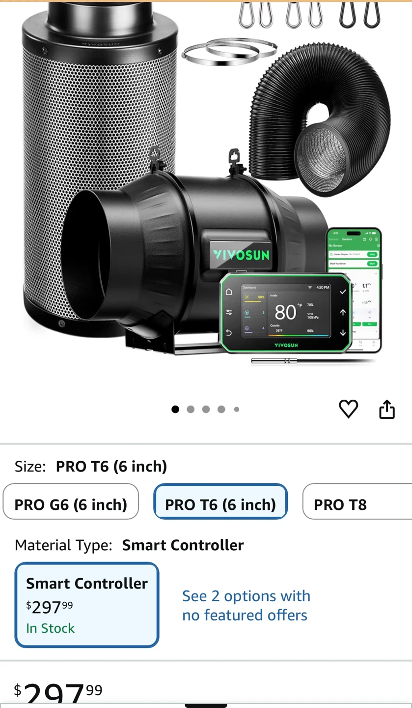 YOVOSUN PRO T6 6-inch Smart Inline Fan Kit