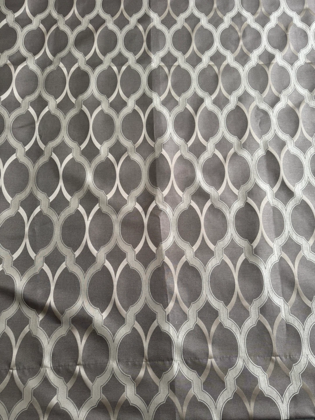 Two Grey Geometric Pattern Curtains - photo 2