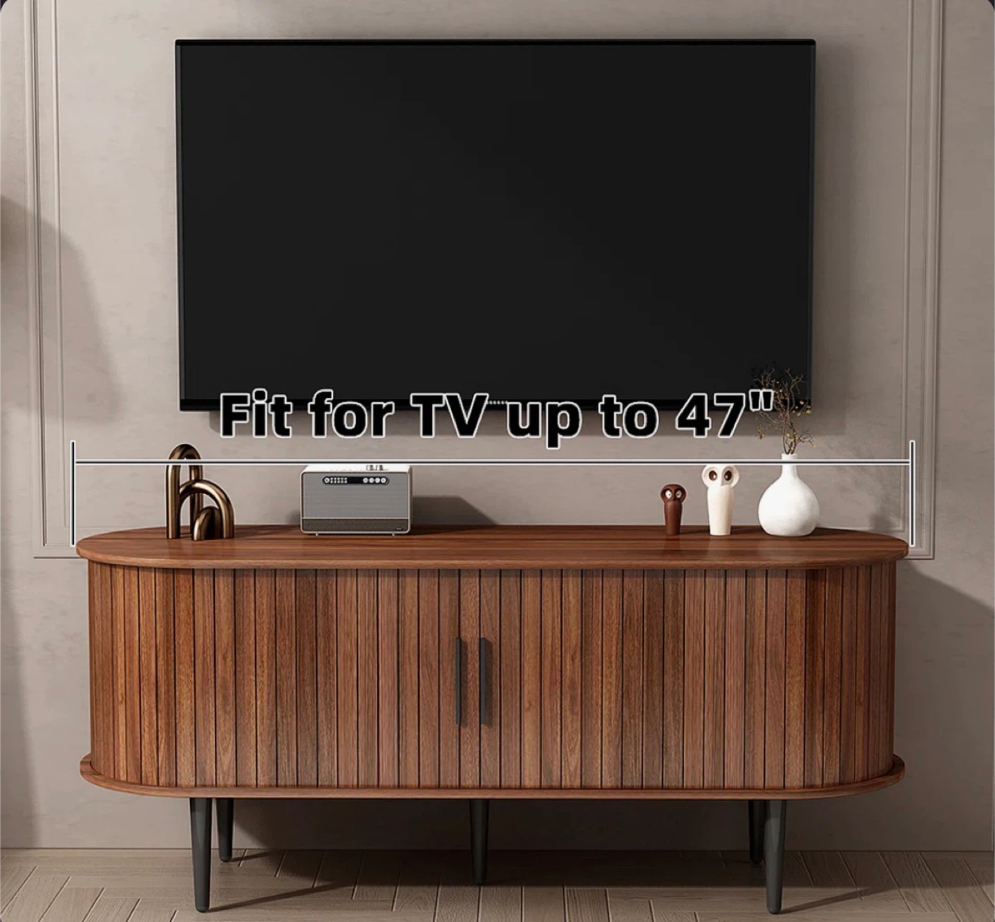 Mid-Century Modern Walnut TV Stand - Fits up to 47" TVs - photo 4
