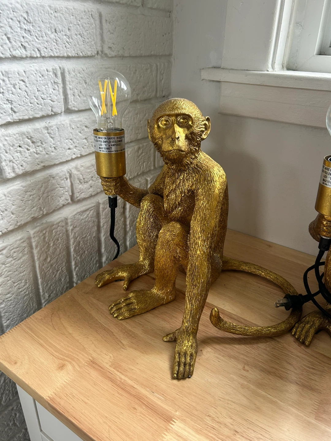 Gold Monkey Lamps (Set of 2) - photo 2