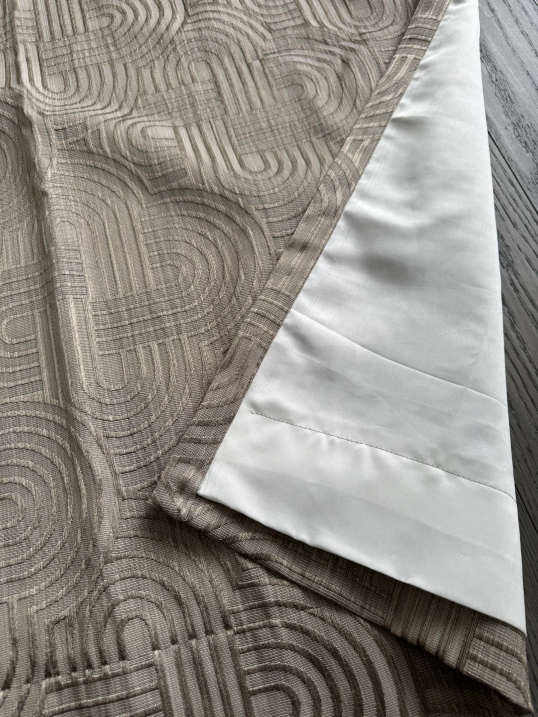 Pair of Textured Geometric Curtains - photo 5