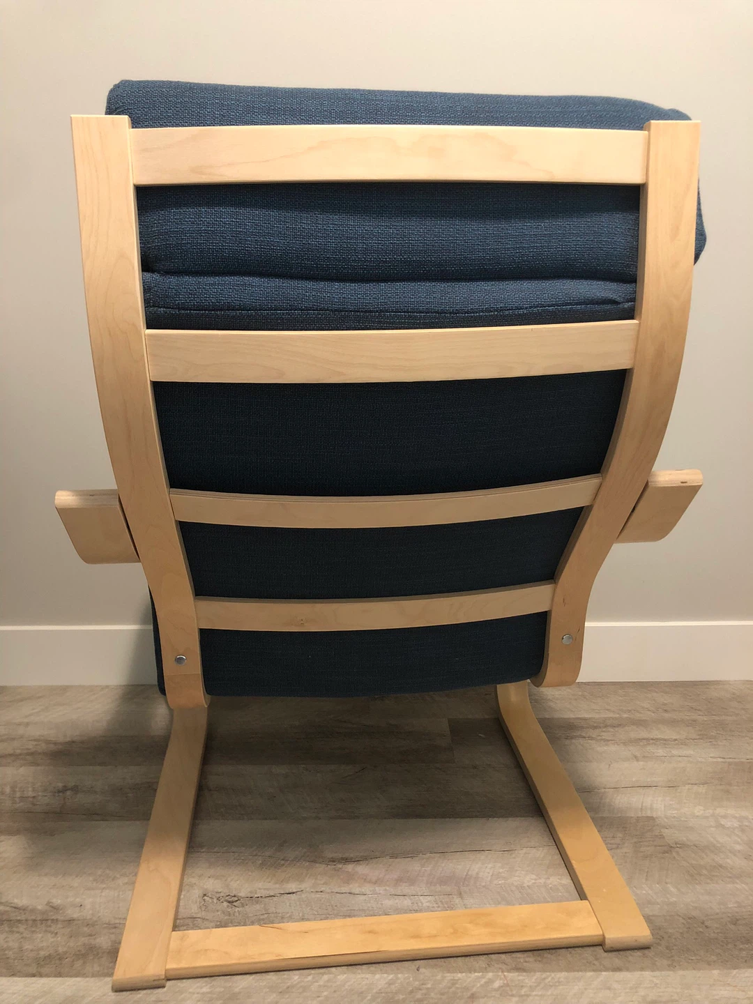 IKEA POÄNG Armchair, Birch Veneer/Hillared Dark Blue - photo 5