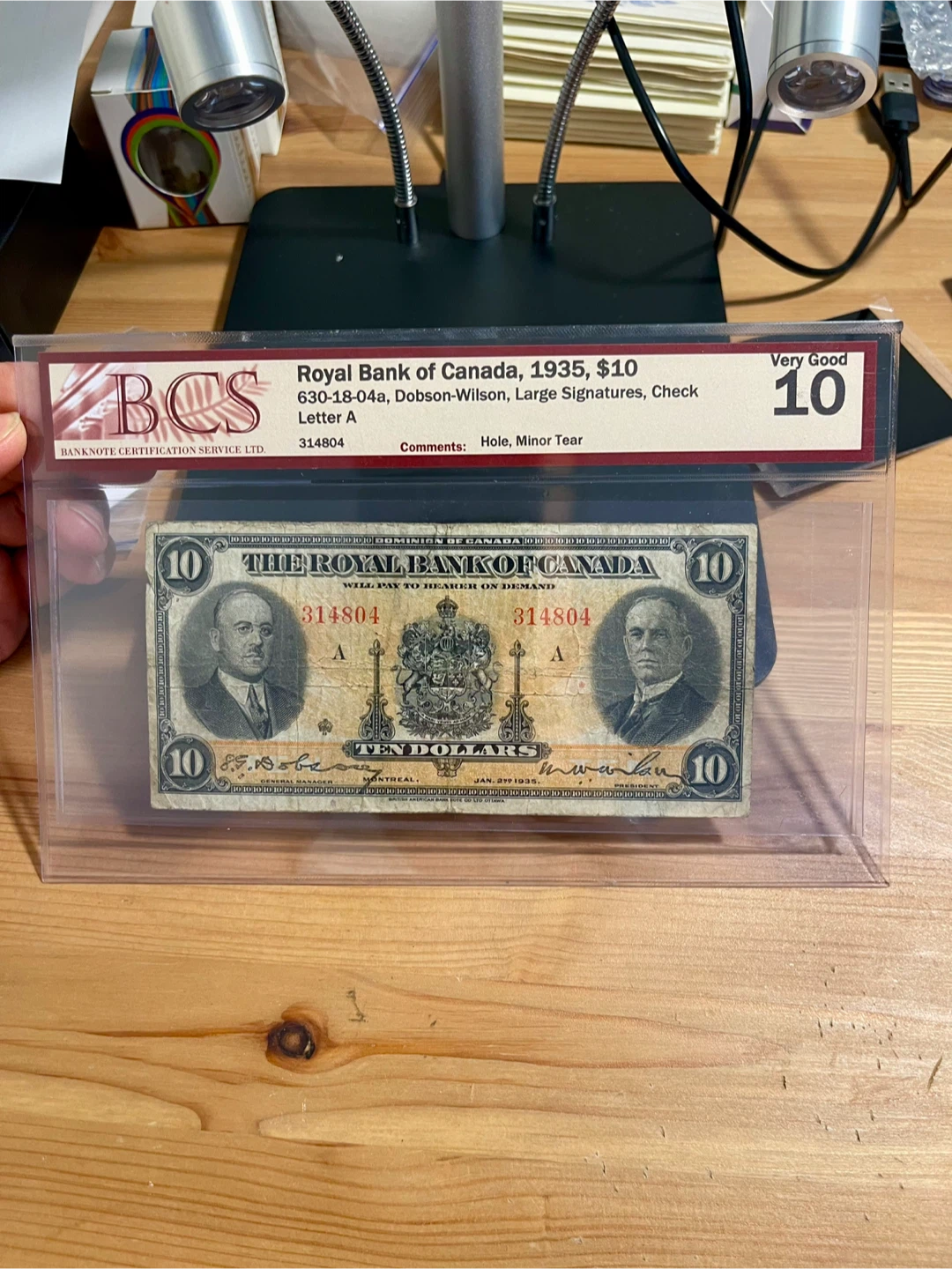 1935 Royal Bank of Canada $10 Bill - Very Good