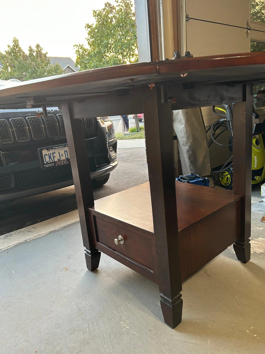 Dark Wood Dining Table with Drawer 🥕 - photo 3