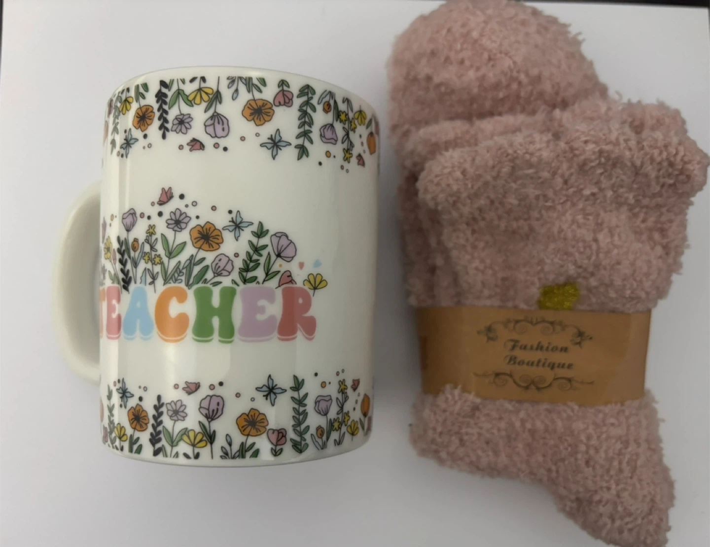 Teacher Mug and Fuzzy Socks Set