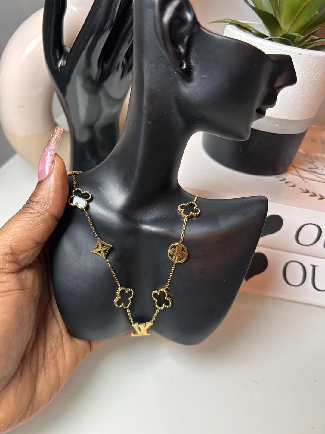 Stainless steel gold-tone necklace - photo 4
