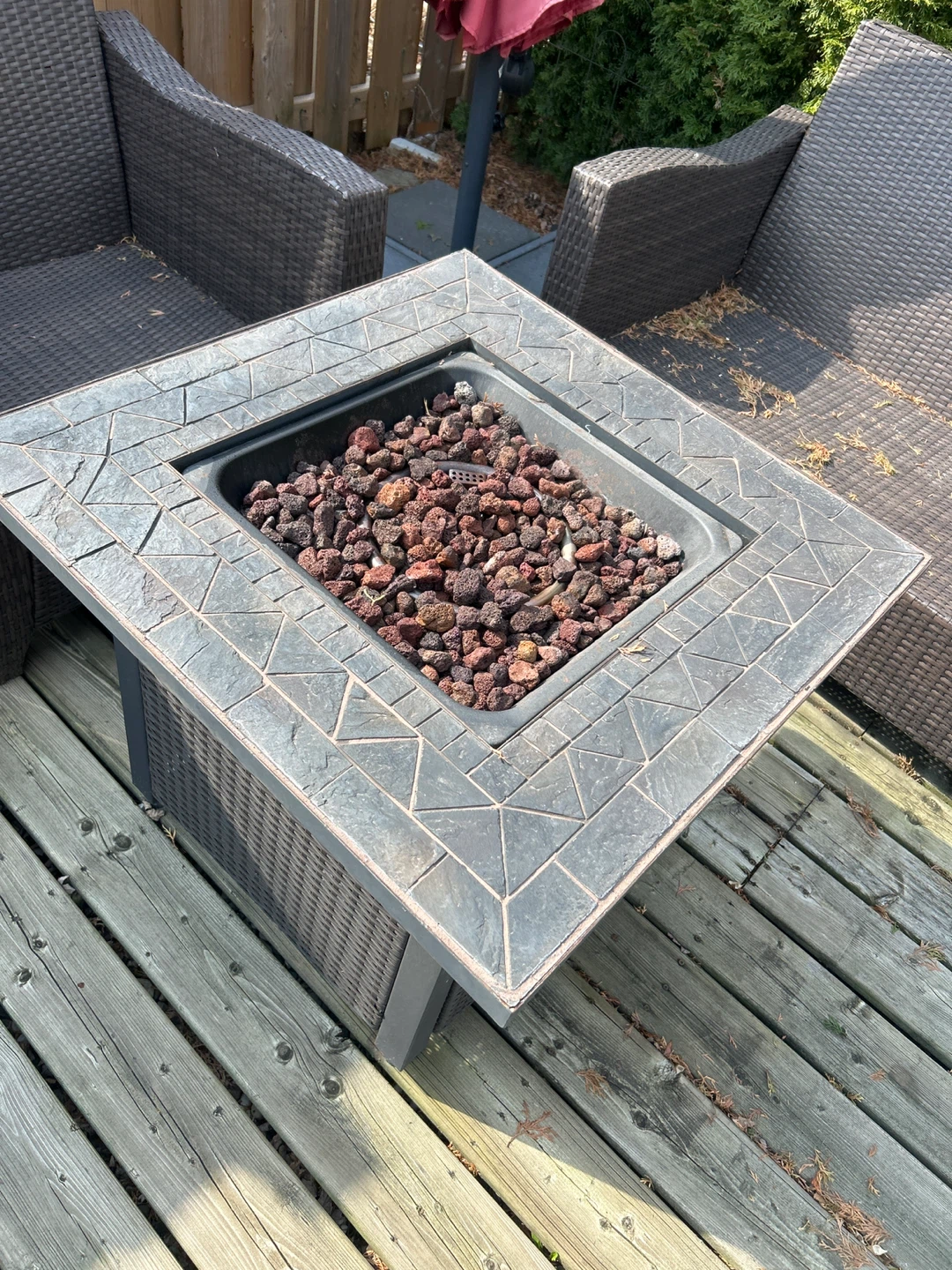 Square Outdoor Fire Pit Table