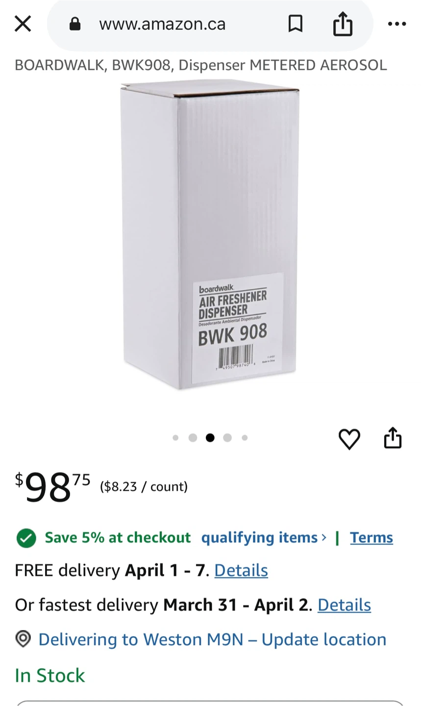 Boardwalk BWK908 Metered Aerosol Air Freshener Dispenser - photo 4