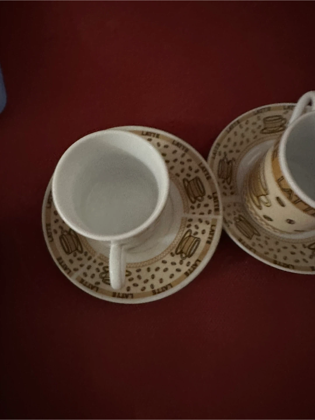 Set of 2 Latte Coffee Cups and Saucers - photo 4