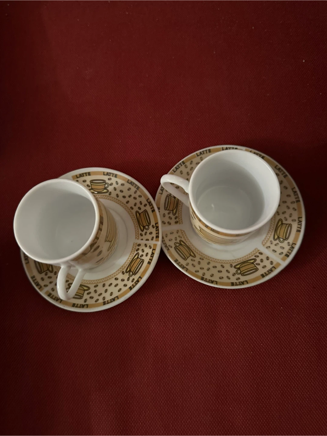 Set of 2 Latte Coffee Cups and Saucers - photo 5
