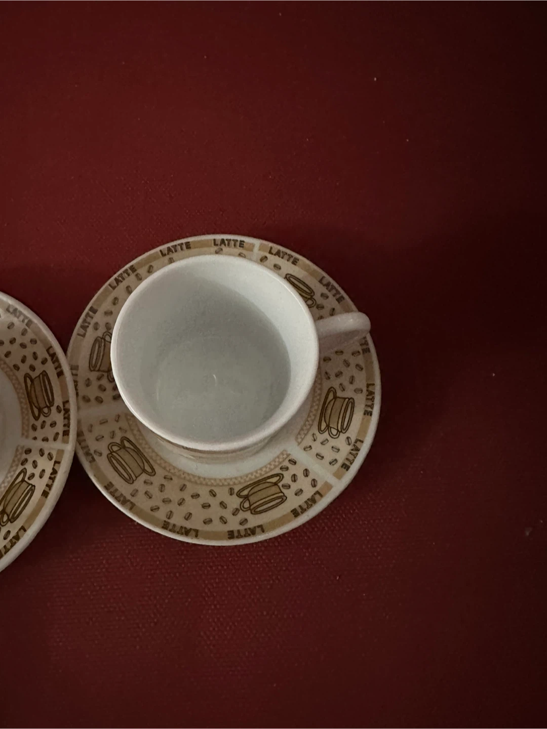 Set of 2 Latte Coffee Cups and Saucers - photo 3