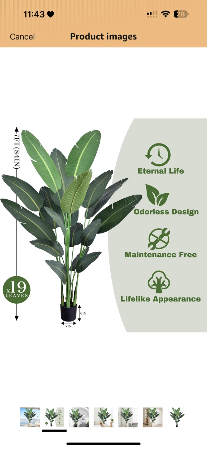 Ttdoit Bird of Paradise Artificial Plant 7ft - photo 2