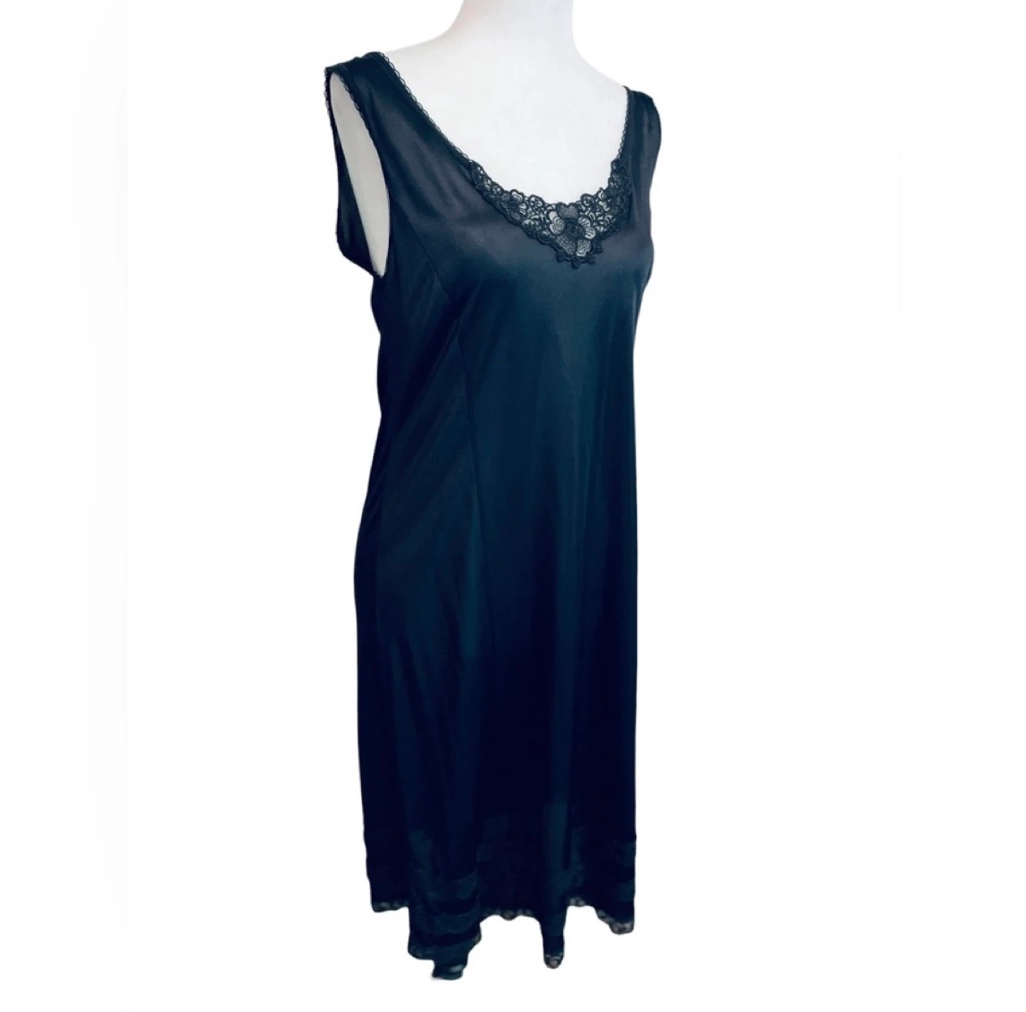 Pink Lady Black Lace Trim Slip Dress - photo 3