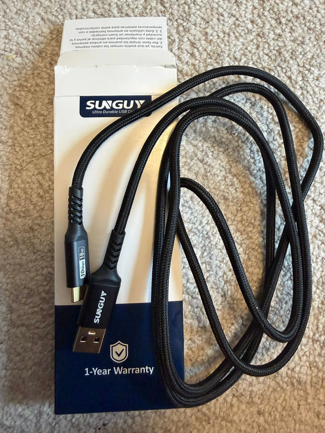 Sunguy Ultra Durable USB C Cable 1.5m