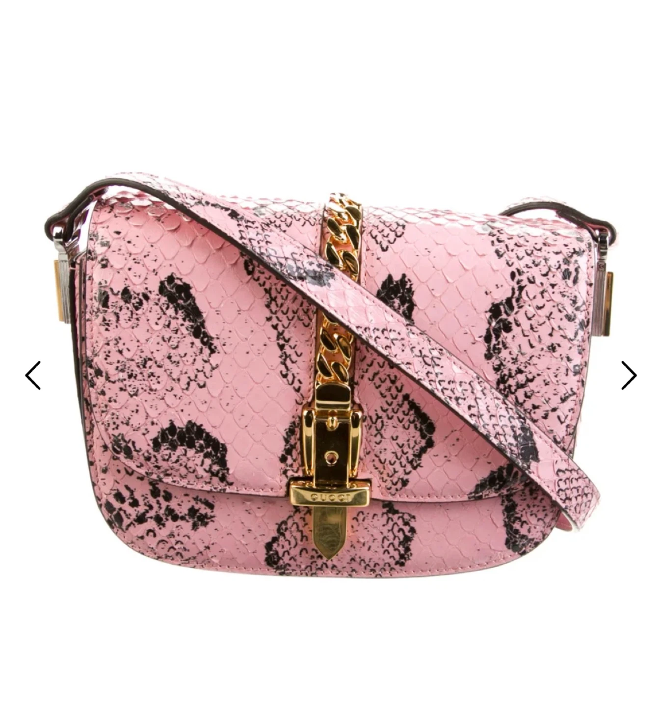 Gucci Pink Snakeskin Shoulder Bag - photo 3