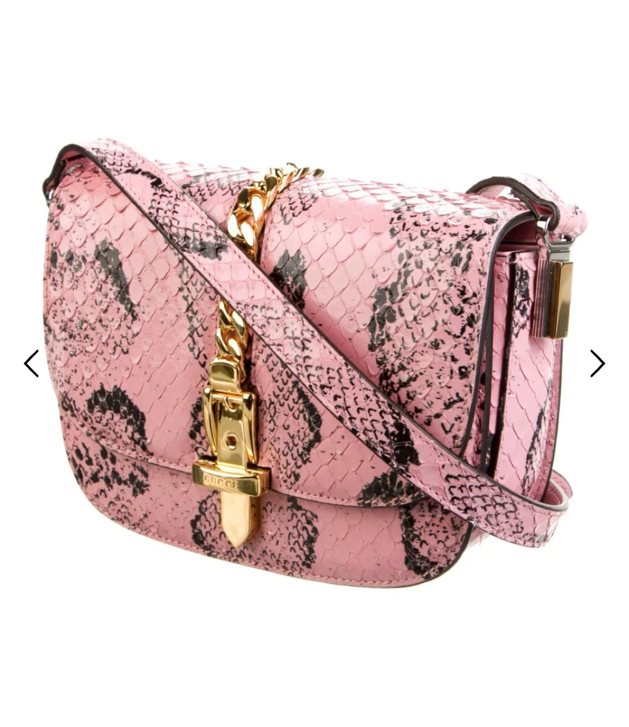 Gucci Pink Snakeskin Shoulder Bag
