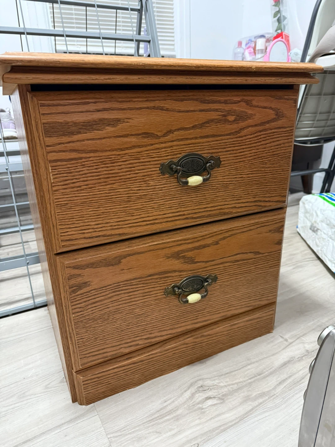 Wooden 2-Drawer Nightstand - photo 2