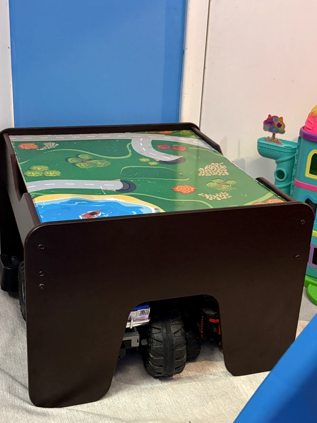 Kids Play Table with Building Surface and Toy Storage - photo 4
