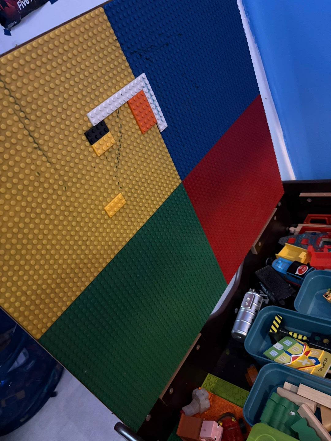 Kids Play Table with Building Surface and Toy Storage - photo 3