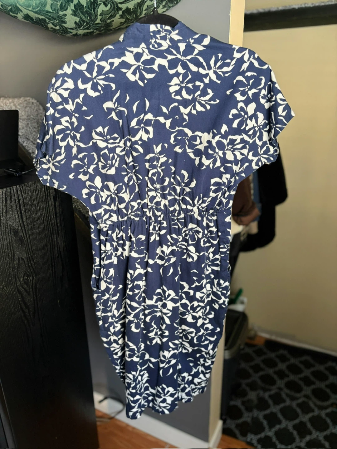 Vintage Blue floral print cotton dress - photo 4