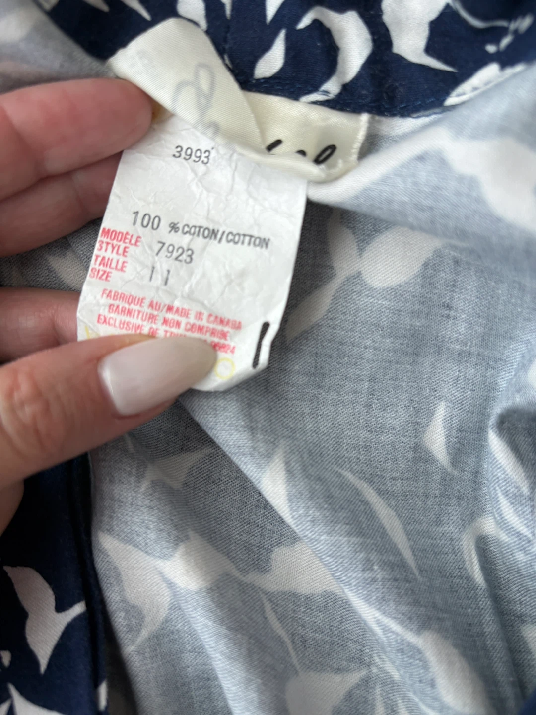 Vintage Blue floral print cotton dress - photo 5