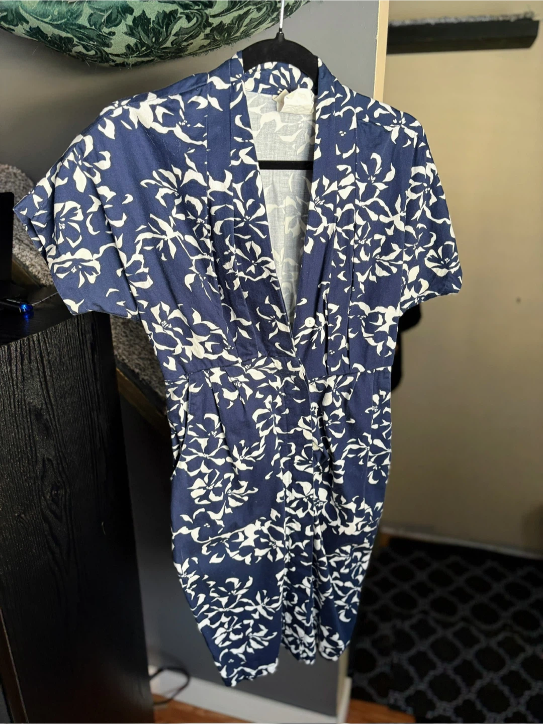 Vintage Blue floral print cotton dress - photo 2