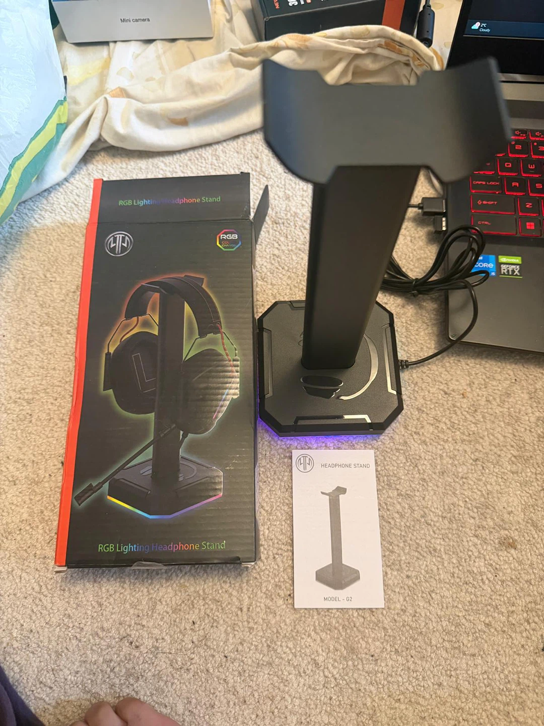 RGB Lighting Headphone Stand