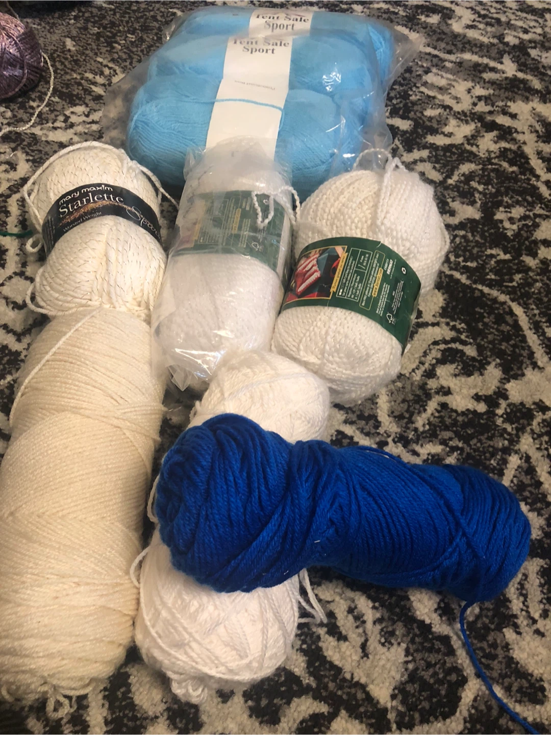 Mary Maxim Starlette Sport & Tent Sale Sport Yarn Bundle