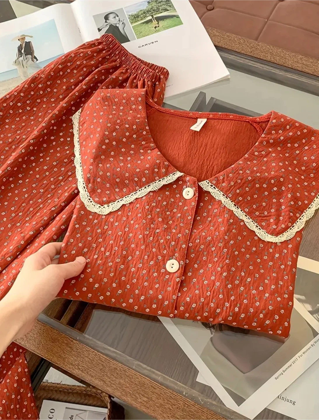 Red Polka Dot Pajama Set