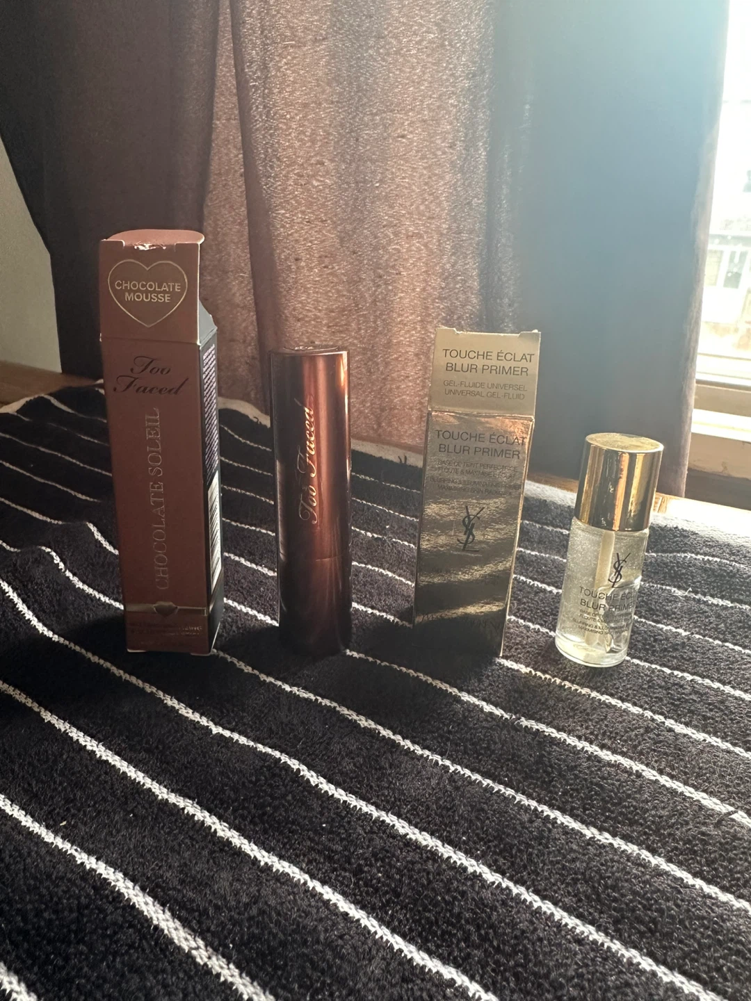 Too Faced Chocolate Soleil Bronzer Stick & YSL Blur Primer
