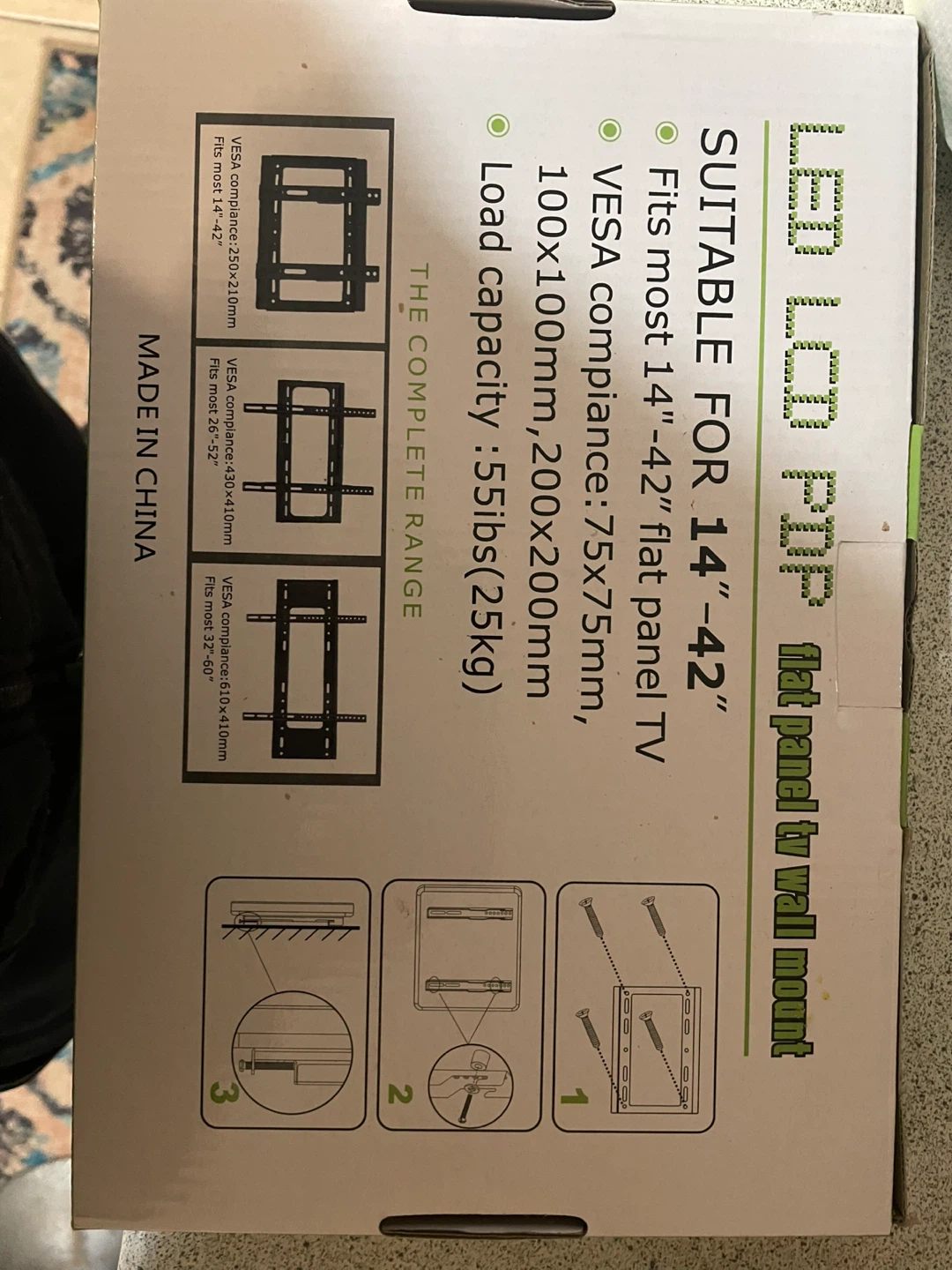 Flat Panel TV Wall Mount 14’ to 42’ - photo 2