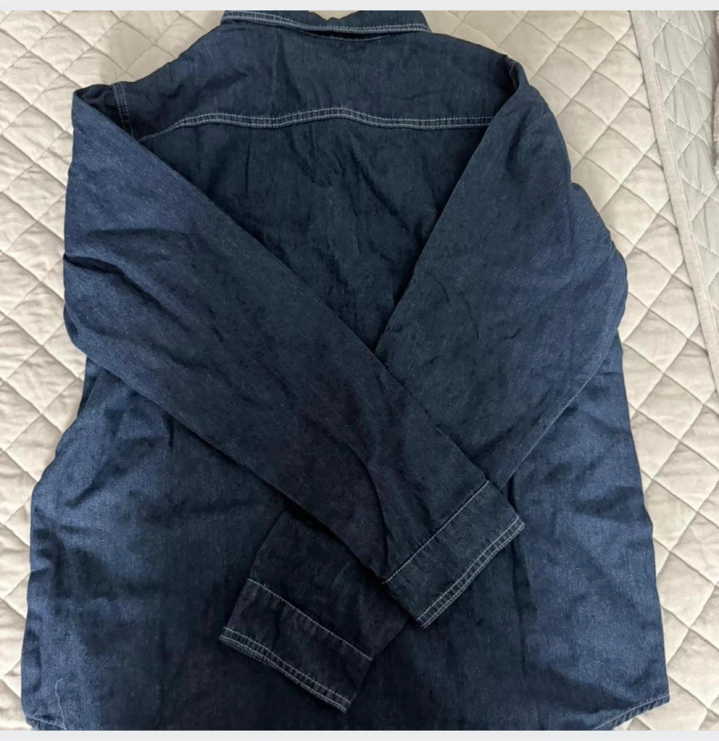 Dark Blue Denim Button-Up shirt, size XL (fit like L) - photo 2