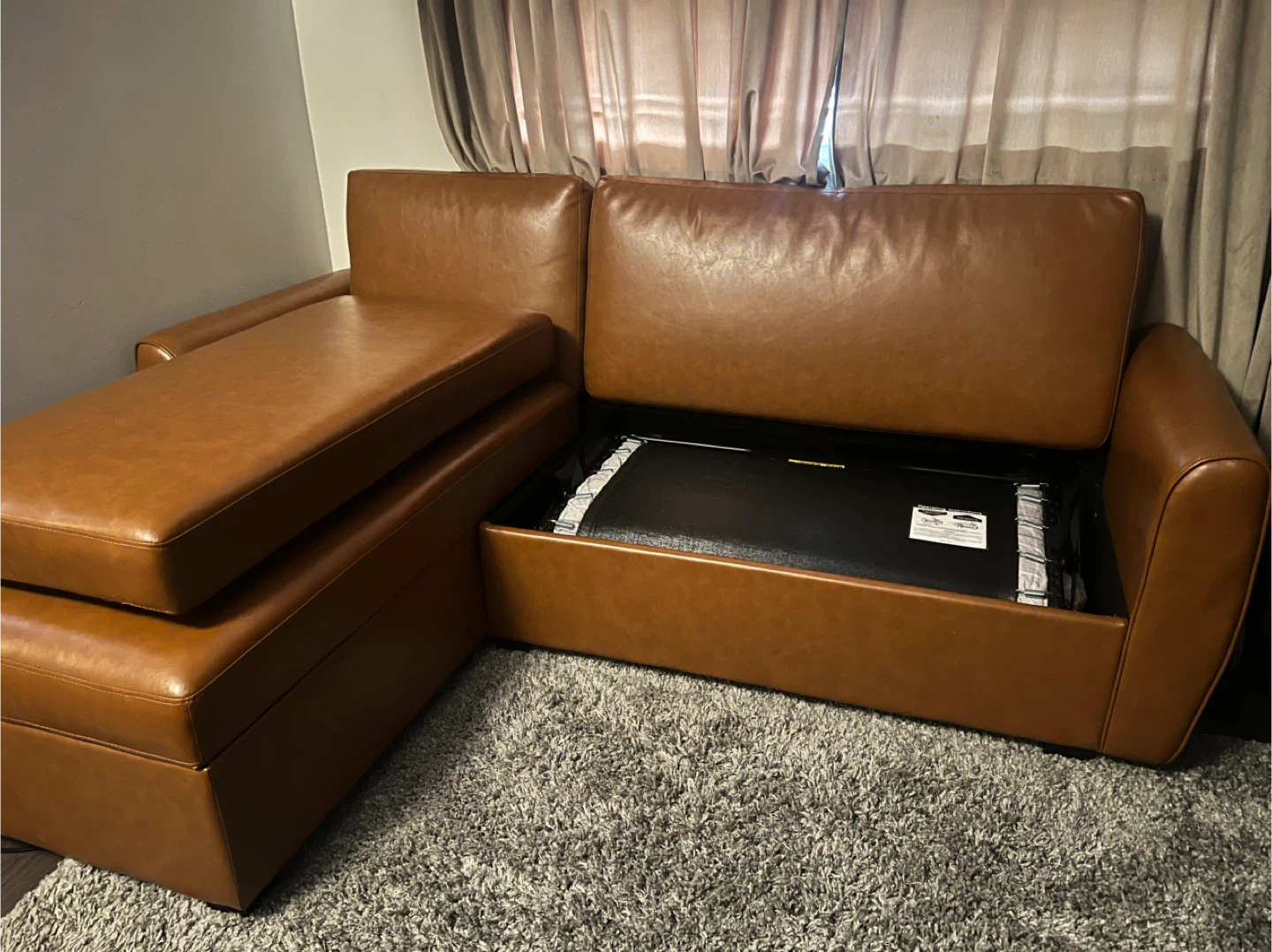 Convertible Sofa Bed with Chaise and Storage - photo 5